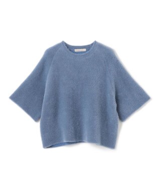 UNFILO L ナイロンシャギー  ハーフスリーブ プルオーバー [NEW]ブルー