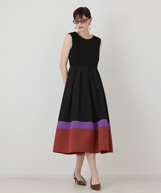 GRACE CONTINENTAL カットソーコンビワンピース ブラック