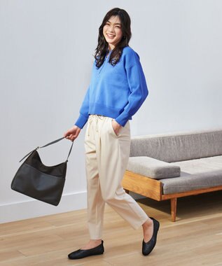 ANY ミラノリブジップニット ブルー