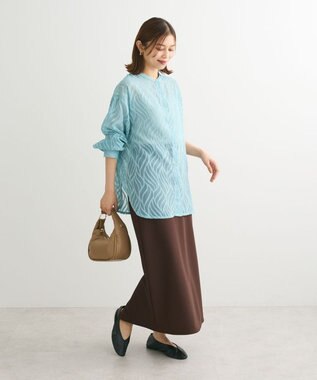 Green Parks ２ＷＡＹ　リーフジャガードシアーシャツ Mint