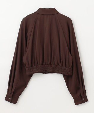 NAVE 【Nave　洗える】バルキーツイル ジップアップブルゾン ダークブラウン系