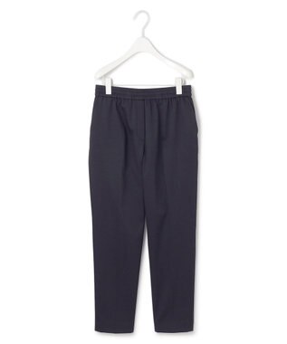 ICB L 【洗える】ウォームサテン ドロストパンツ ネイビー系