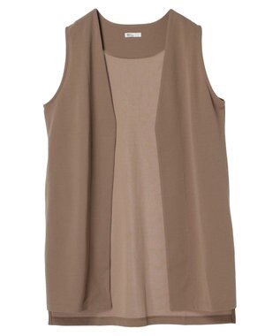 CRAFT STANDARD BOUTIQUE カットジョーゼットベスト Mocha