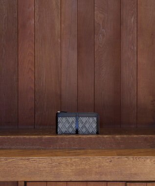 MIYABIYA LAQUOHクロス柄ジャガード財布 ブラック