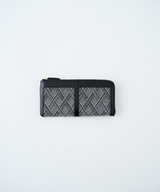 MIYABIYA LAQUOHクロス柄ジャガード財布 ブラック
