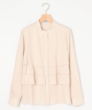 組曲 【WEB限定カラーあり】リヨセルシャーティング ティアードブラウス グレージュ系