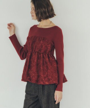 YECCA VECCA バルーンヘムドッキングニット