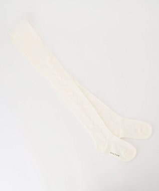 ANY KIDS タイツ（ケーブルリボン） オフホワイト