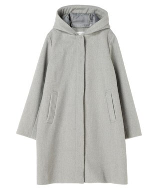 Green Parks ２ｗａｙフード取り外し比翼コート Gray