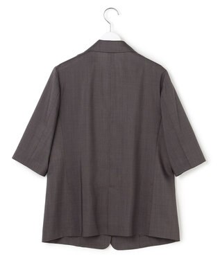 ICB L Peラミーシアータフタ 半袖ジャケット チャコール