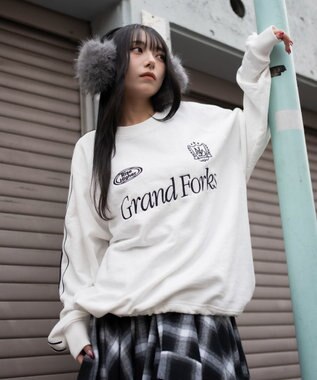 WEGO 【ユニセックス着用ITEM】ショートドロストラインプルオーバー ホワイト