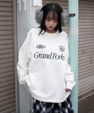 WEGO 【ユニセックス着用ITEM】ショートドロストラインプルオーバー ホワイト