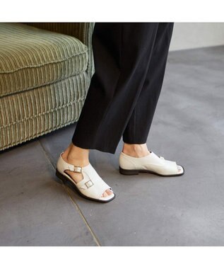 ing <ing>ダブルモンクサイドオープンシューズ アイボリー