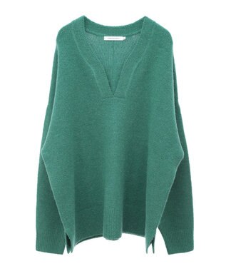 AMERICAN HOLIC カーブネックニットプルオーバー Green