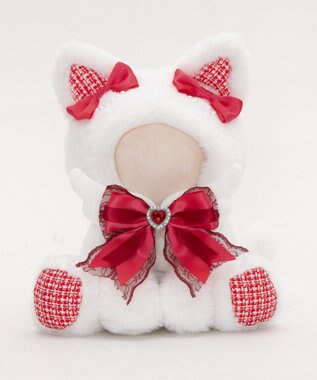 WEGO 【痛バ＆推し活グッズ】ぬいおすわりにゃんこ15cm レッド