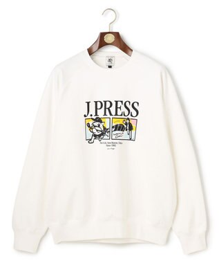 J.PRESS MEN 【AaronChang】【UNISEX】グラフィック スウェットシャツ ホワイト系