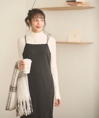 WEGO 【手洗い可】タートルネックニット ホワイト