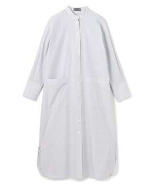 uncrave コットンクロスストライプ シャツワンピース ネイビーストライプ