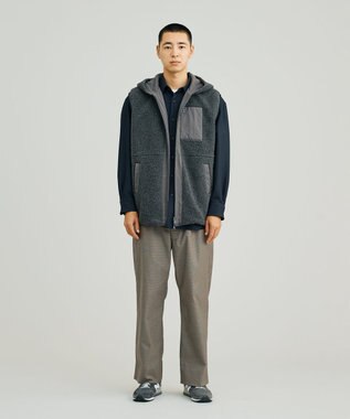 J.PRESS YORK STREET 【UNISEX】リバーシブル ボアベスト グレー系