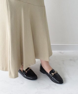 Bridget Birkin 【Bridget Birkin】シンプルビットデザインローファー ブラックエナメル