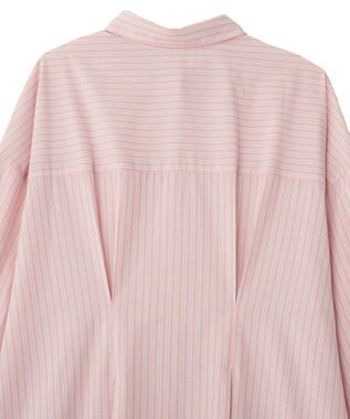 Green Parks イージーケア抜け衿ウエストタックシャツワンピース Pink