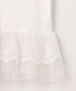 ANY KIDS 【洗濯機可能/吸汗速乾】裾レース ドライタッチ キャミソール オフホワイト