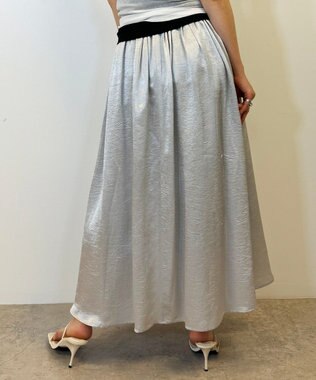 NAVE 【Nave・otona MUSE別注/速乾/UVケア/洗える】シャイニーフレアスカート シルバー系