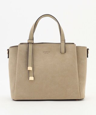 LA BAGAGERIE 【MONICA】ボウタイリボンハンドバッグ ライトベージュ