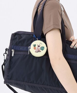 LeSportsac MINI ROUND CHARM/トロピカルミャオキャットミニラウンドチャーム