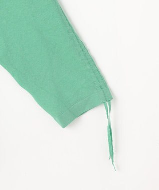 ANY L シアーシャーリングスリーブニット グリーン