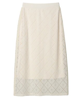 earth music&ecology モチーフナロースカート Ivory