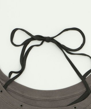 WEGO ハトメレイヤードグラフィックT ブラック中濃色