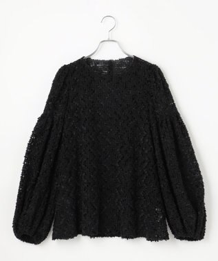 #Newans 【洗える】フィラッフィギャザースリーブブラウス ブラック