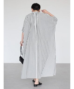 AMERICAN HOLIC イージーケア＋接触冷感丈違い強撚ワッシャーワンピース Stripe Black