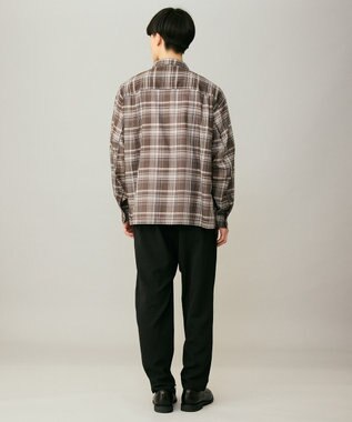 UNFILO MENS リネンライク イージーテーパード ブラック