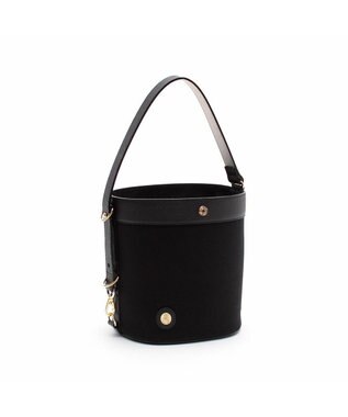 A.D.M.J. 【ファブリック】オフィサー/イアリアンファブリックバケットショルダートートS ブラック