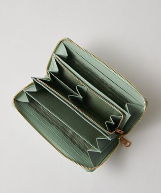 russet モノグラムプレートラウンドジップウォレット(SO-372) Green/GR