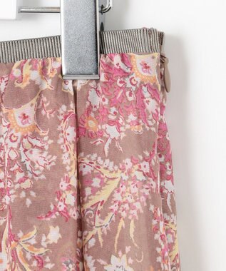 自由区 【速乾性・放湿性・防シワ性】サラサプリント タックスカート ブラウン系5