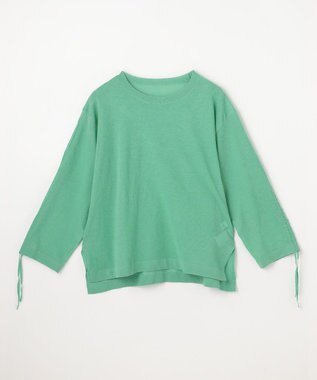 ANY L シアーシャーリングスリーブニット グリーン
