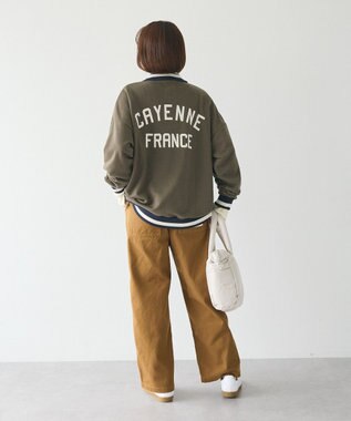 CRAFT STANDARD BOUTIQUE 【ユニセックス】裏毛ハーフジップスウェット Khaki