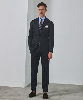 GOTAIRIKU  GOTAIRIKU別注【日本製】シルク ネクタイ_レジメンタル柄 ネイビー×ブラウン