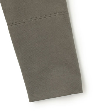 ICB 【洗える】リバーストレッチジャージー ペプラムカットソー アッシュカーキ系