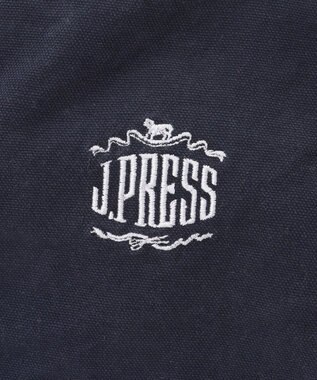 J.PRESS MEN コットンキャンバス オーバルトートバッグ ネイビー系