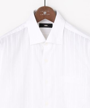 JOSEPH ABBOUD 【リネンブレンド】コットンリネン ボイルコード シャツ ホワイト系1