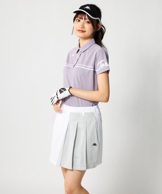 FILA GOLF／marie claire 【Kappa】切り替え半袖ポロシャツ パープル