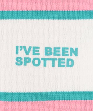 PW CIRCULUS 【WOMEN】【洗える/イージーケア】ロゴ ボーダー ニット ゴルフウェア レディース ピンク系1