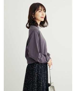 Green Parks ・ＥＬＥＮＣＡＲＥ　ＤＵＥシャーリング袖プルオーバー Charcoal Gray