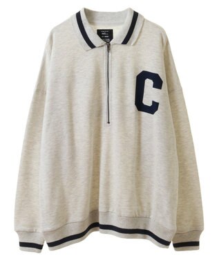 CRAFT STANDARD BOUTIQUE 【ユニセックス】裏毛ハーフジップスウェット Oatmeal