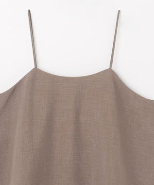 ANY 【2SET/洗濯機可】テックリネンキャミソール×パンツセットアップ モカ