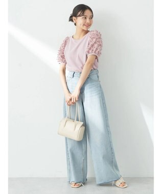 earth music&ecology リボンスリーブプルオーバー Pink